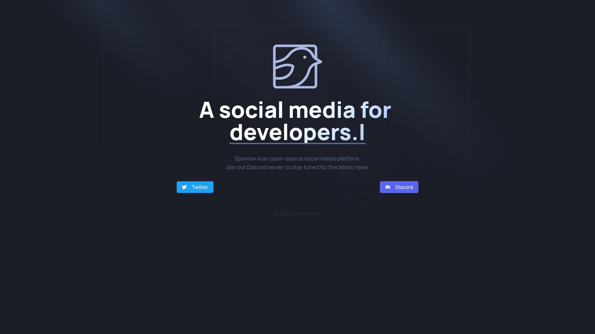 Sparrow Social Hero Page